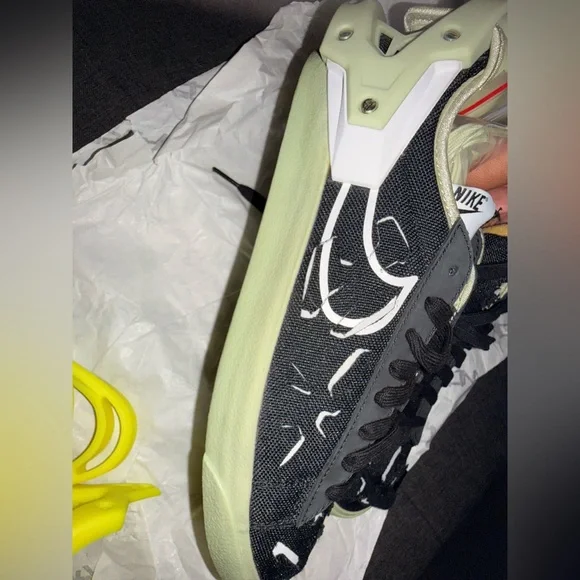 NEW Nike Acronym X Blazer Low Black Olive Aura & Accessories - Picture 3 of 5